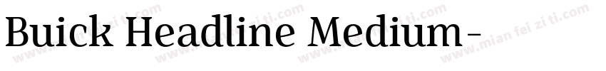 Buick Headline Medium字体转换